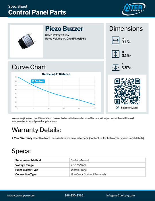 ATER Septic Alarm Buzzer