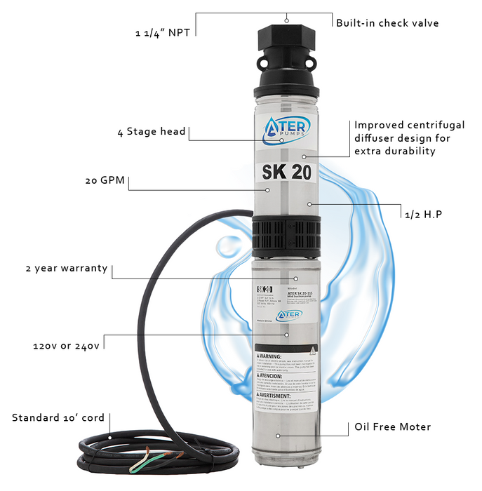 ATER SK-20 Series Effluent Pump 115V