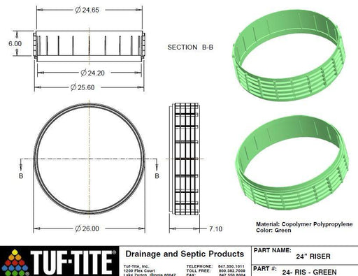 24x6 Septic Tank Riser Guide