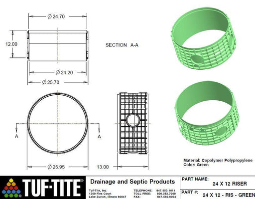 24x12 Septic Tank Riser Guide