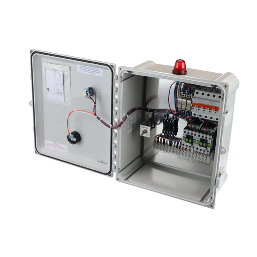 Aerobic Duplex Septic Control Panel 220V/120V Front Open View