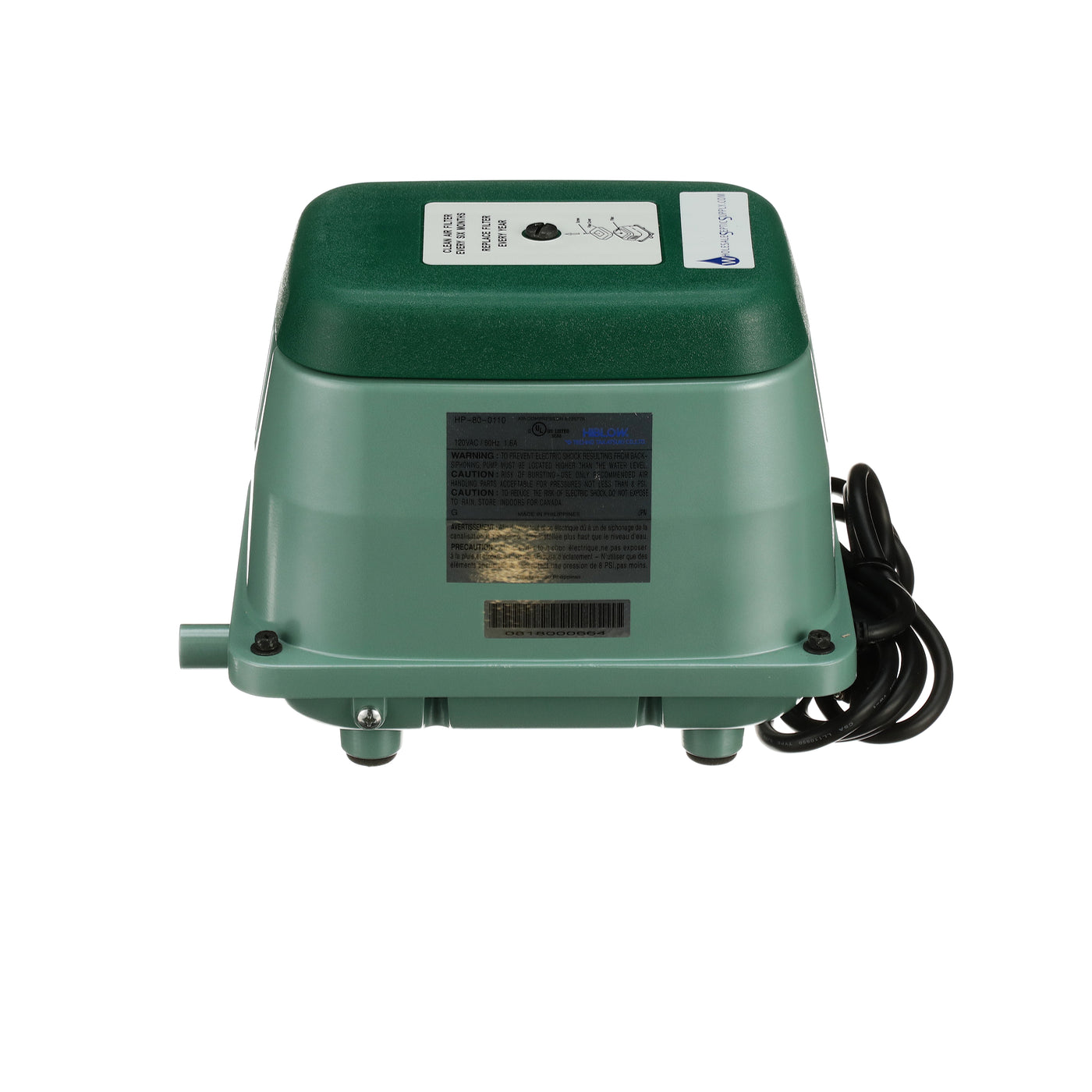 Hiblow HP-80-0110 Septic Air Pump - Wholesale Septic Supply