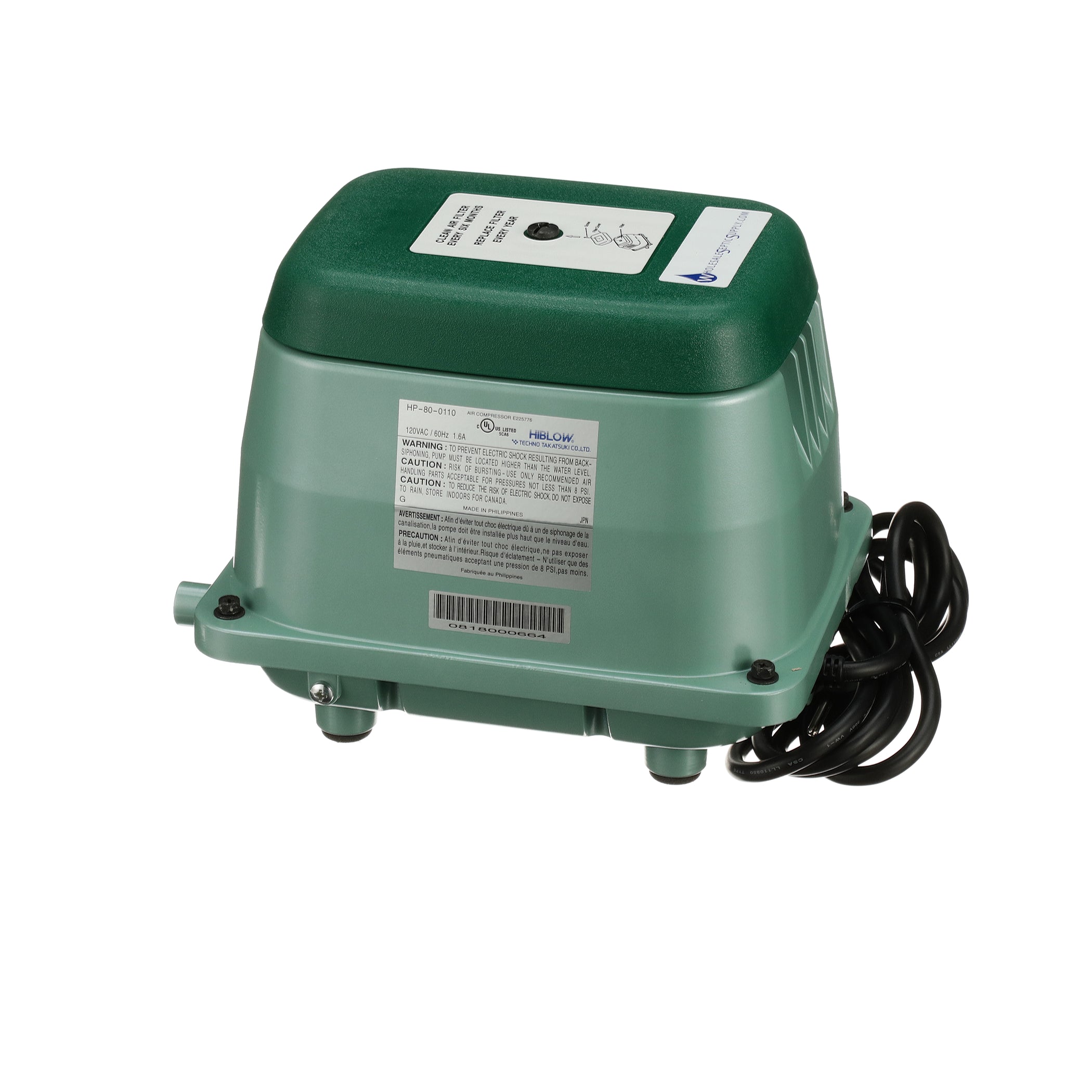 Hiblow HP-80-0110 Septic Air Pump - Wholesale Septic Supply