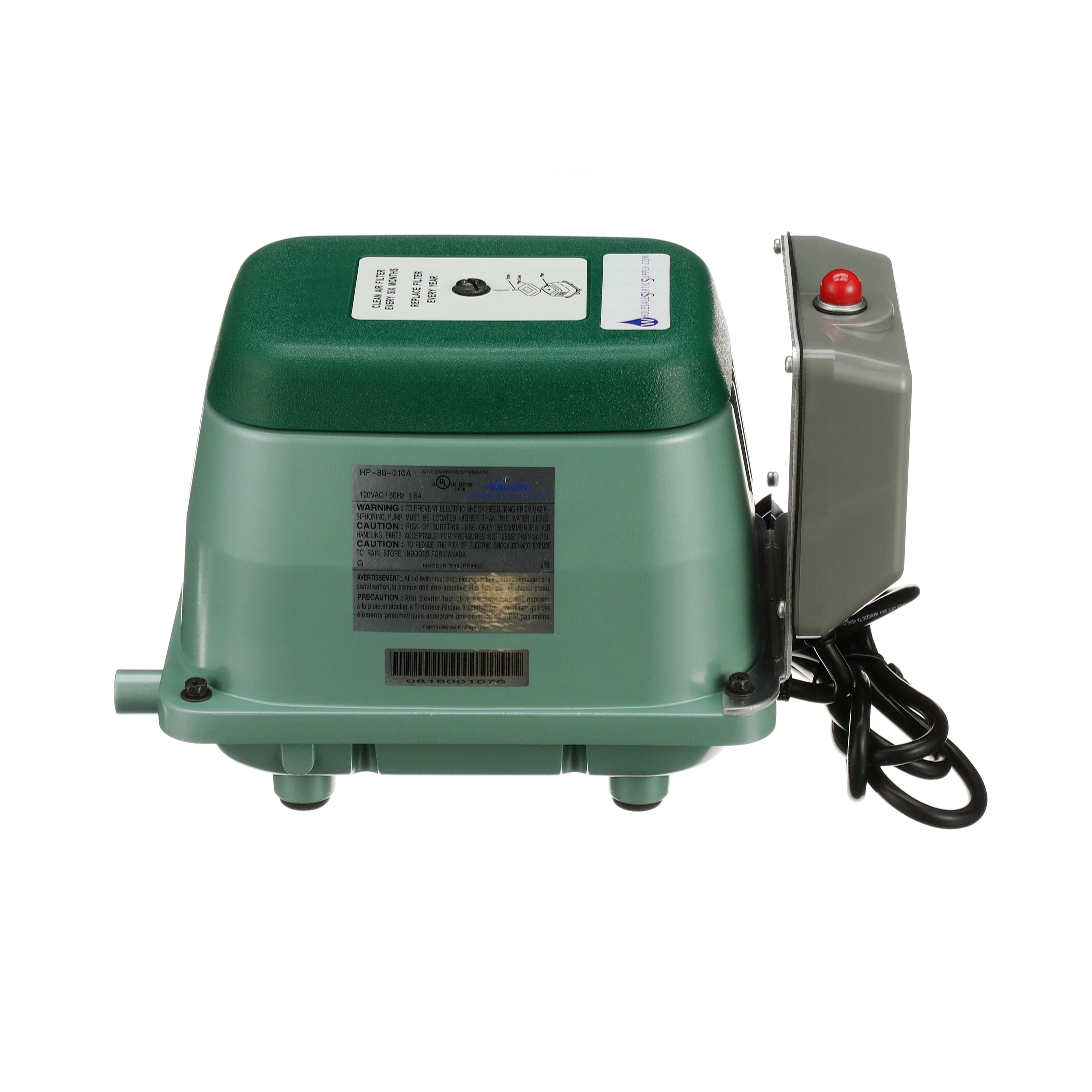 Hiblow HP-80-010A Septic Air Pump — Wholesale Septic Supply