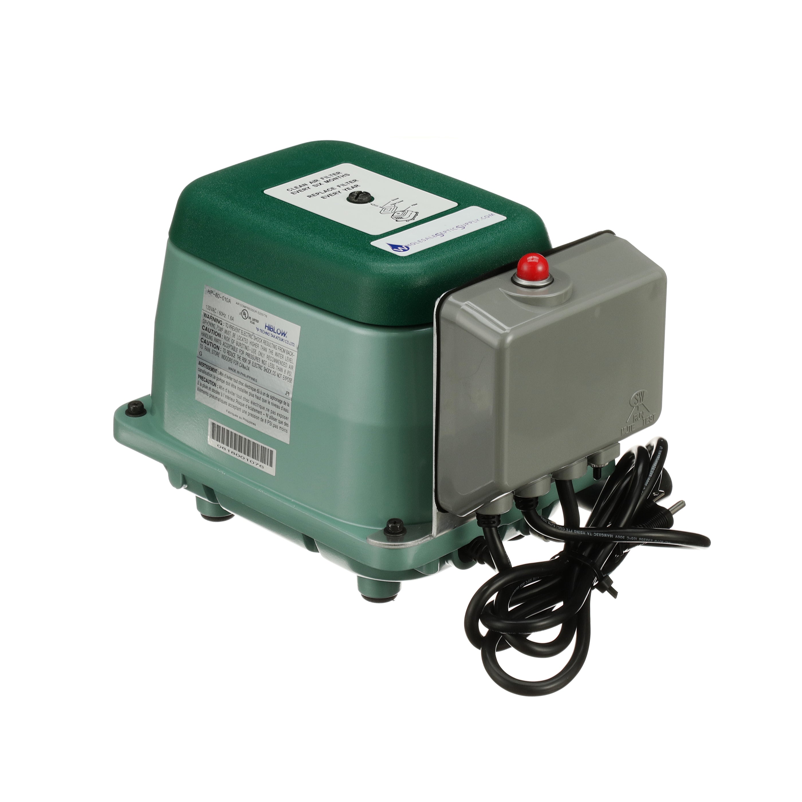 Hiblow HP-80-010A Septic Air Pump — Wholesale Septic Supply