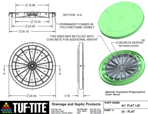 Septic Tank Lid 24" Guide